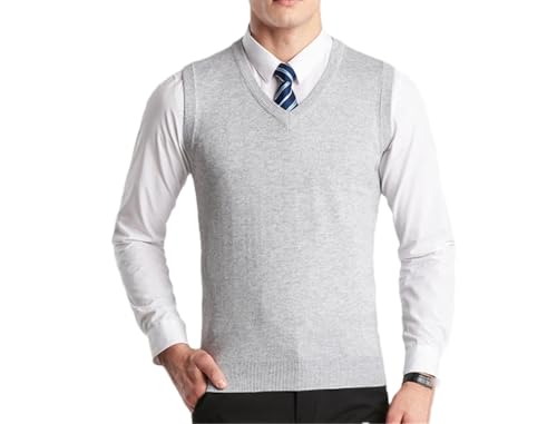 Men's Wool Knitted Pullover Sweater Vest Casual Sleeveless Solid Color Outwear Tops Waistcoat