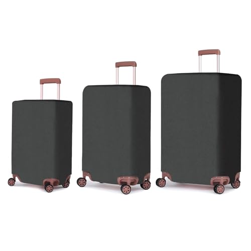 Image of Plain Polyester Suitcase Cover Stretchable Trolley Bag Protective Cover Dust and Scratch Resistant Luggage Cover for Travel (Plain-Grey-S)