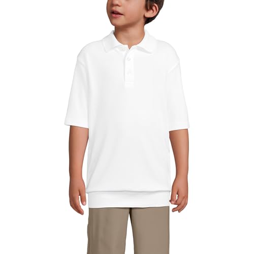 Lands' End School Uniform Big Kids Short Sleeve Banded Bottom Polo Shirt3
