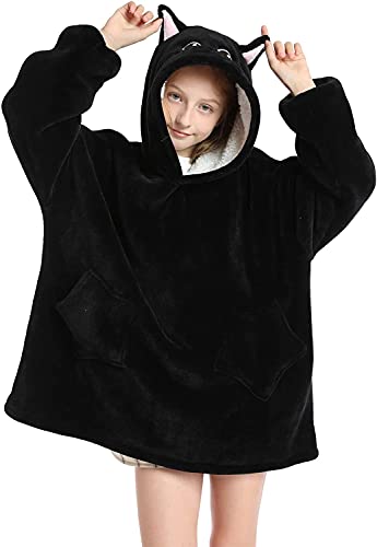 Sweat à capuche enfants surdimensionné contre le froid hivernal à la maison