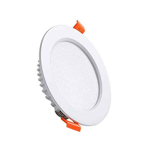 SANBDDLYY Luz de techo ultrafina 2,5 a pulgadas empotrada 3 temperaturas color Panel redondo Luces empotrables 6W-20W Focos alto brillo(6w,Neutral light)