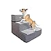 Hund und günstig Kaufen-Galatée Hundetreppe, Haustierstufen Für Kleine Hunde Und Katzen, Nicht Rutschbalancierte Hunde In Der Innenrampe, Haustiertreppe Für Hochbetten Und Couch Mit Abnehmbarem, Waschbarem Bezug(3 Schritt)