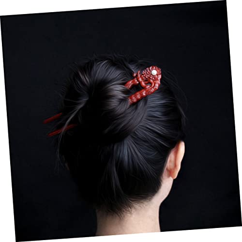 Fourchette décorative pour chignons et bâtons cheveux en bois - 6