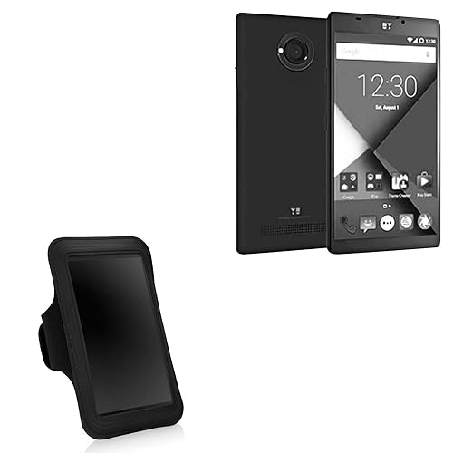 BoxWave Case Compatible with YU nique Plus - Sports Armband, Adjustable Armband for Workout and Running - Jet Black