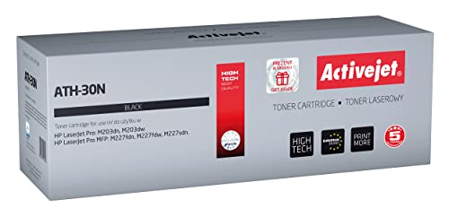 Activejet Cartouche de Toner Ath-30N pour imprimante HP, Remplacement HP 30A Cf230A, Supreme, 1600 Pages, Noir.