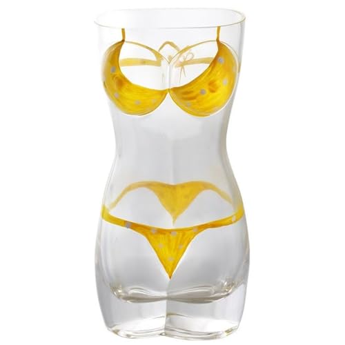 JDZYFFS Arte Estatua - Escultura Decorativas, Adornos De Vaso De Cerveza De 700 Ml con Una Señorita Desnuda Sexy, Divertidas Y Novedosas Estatuas De Vidrio Transparente con Forma De Cuerpo(D)