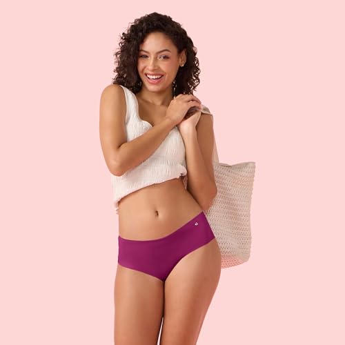 Image of Enamor Innovations Invisi, All Day Comfort, Mid Waist Hipster Panty for Women - No Visible Panty Lines, Sweat Wicking, Free Cut, Full Coverage - PH40