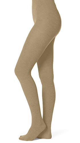 Image of EMEM Apparel Women's Flat Knit Cotton Sweater Winter Opaque Footed Tights