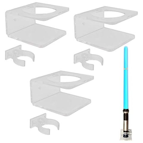 YYST Clear Light Saber Wall Mount Wall Rack Wall Holder - 3 Pack Cover