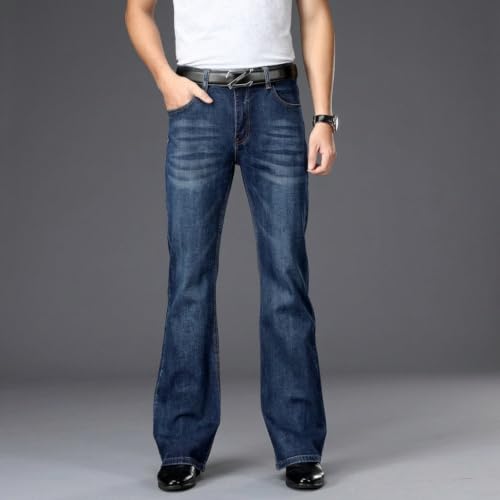 Image of Jeans for Men | Relaxed Fit Denim Pants with Slim Fit Bottoms