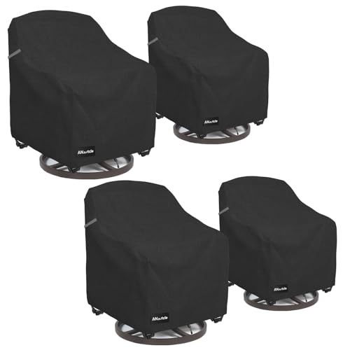ANartcle Swivel Patio Chair Cover 4 Pack,600D Waterproof Heavy Duty Outdoor Chair Cover(33 W x 35 D...