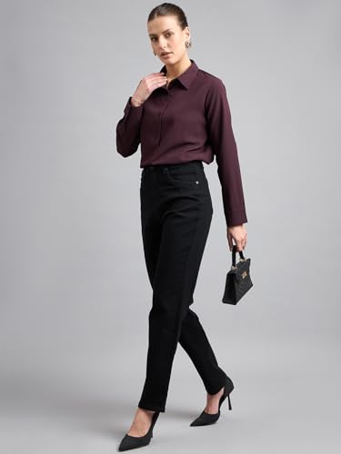 Image of Style Quotient Women Tinted Blue HIGH Rise Straight FIT Jeans