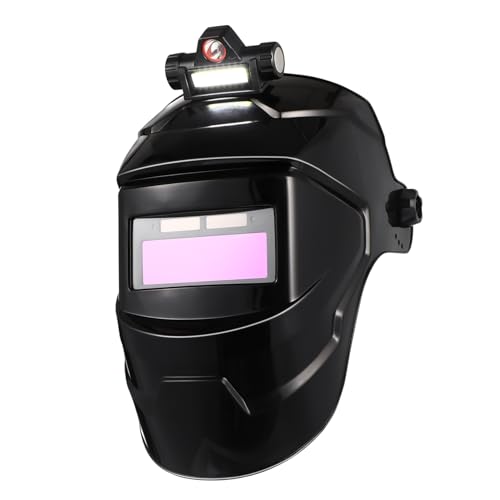 UKCOCO Casco da Saldatura Automatico con Oscurante Protettiva Energia Solare Casco da Saldatore per Protezione da Saldatura e Taglio Design con Isolamento e per Visibilità