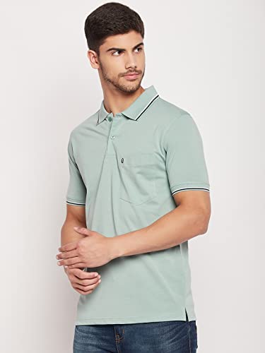 Image of UNIBERRY Men's Cotton Half Sleeves Solid Polo Neck T-shirt-MT4-BG 4XL