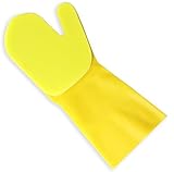 ToolUSA | 12 Pairs | Large Size Mitten Design Yellow Latex Glove | Sponge-Covered Palm | Versatile Cleaning Aid
