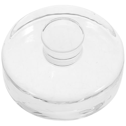 Toyvian Peso de Fermentación para Tarros Boca Ancha con Asa Tapa de Vidrio para Encurtidos y Fermentación de Chucrut y Kimchi Accesorio Práctico para Conservar Alimentos Saludables
