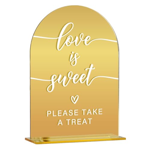 Acrylic Wedding Sign, Bridal Shower Decorations, Love is Sweet Sign