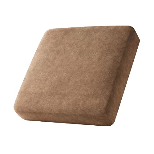 Qiden Velvet Stretch Couch Cushion Covers L Shape Separate Cushion Couch Chaise Cover Elastic Furniture Protector For Both Left/Right Sectional Couch-Camel-Single Seat #TOP2