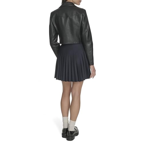 Levi's Women's Cropped Faux Leather Moto Jacket3