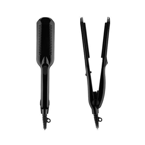Plancha profesional para cabello con placas anchas rojas miniatura 5