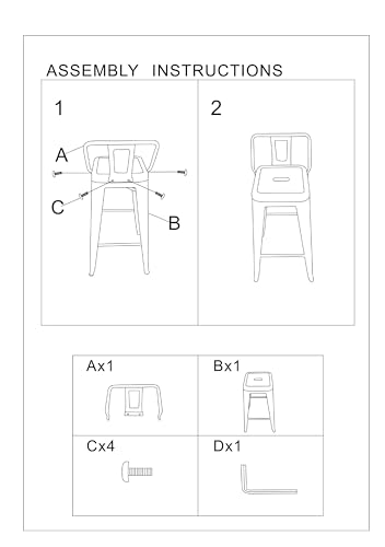 Ac Pacific ACBS02-30-SMB Modern Industrial Metal Bar Stools With Low Back thumb #10