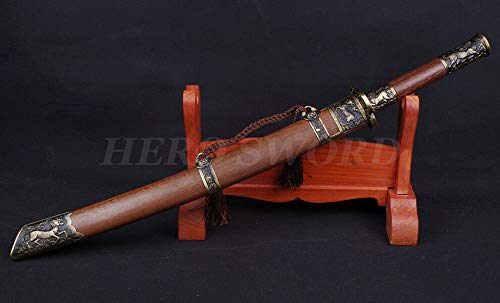 YL Sword Handmade Chinese Folded Steel Broadsword Real Battle Sword Qing Dynasty Saber