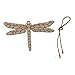 diyhub 30Pcs Wooden Dragonfly Cutouts, Unfinished Wood Slices Natural Wooden Dragonfly Shape Ornaments with Rope for DIY Decorations
