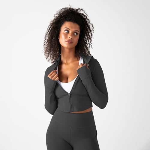 Image of YITTY Active Women's Ultraluxe Full Zip Jacket, Athleisure, 4-Way-Stretch, Thumbholes