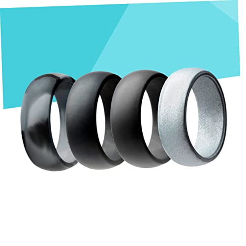 Set de 4 anillos de silicona para parejas gris camuflado miniatura 7