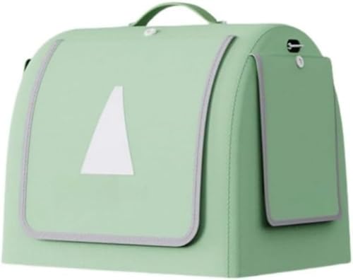 Queeninget 屋外用ポータブルバードケージバッグ、透明、ハンドルとショルダーストラップ付き、耐久性のある素材、汚れに強く、お手入れが簡単、通気性があり、ウォーキングに最適 (D)