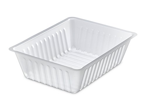 GUILLIN - CAISSIPACK BT1000 SACHET DE 250 Barquettes Charcutiere 1000cc, Polystyrène, Transparent, 18,9 x 14,4 x 5,4 cm