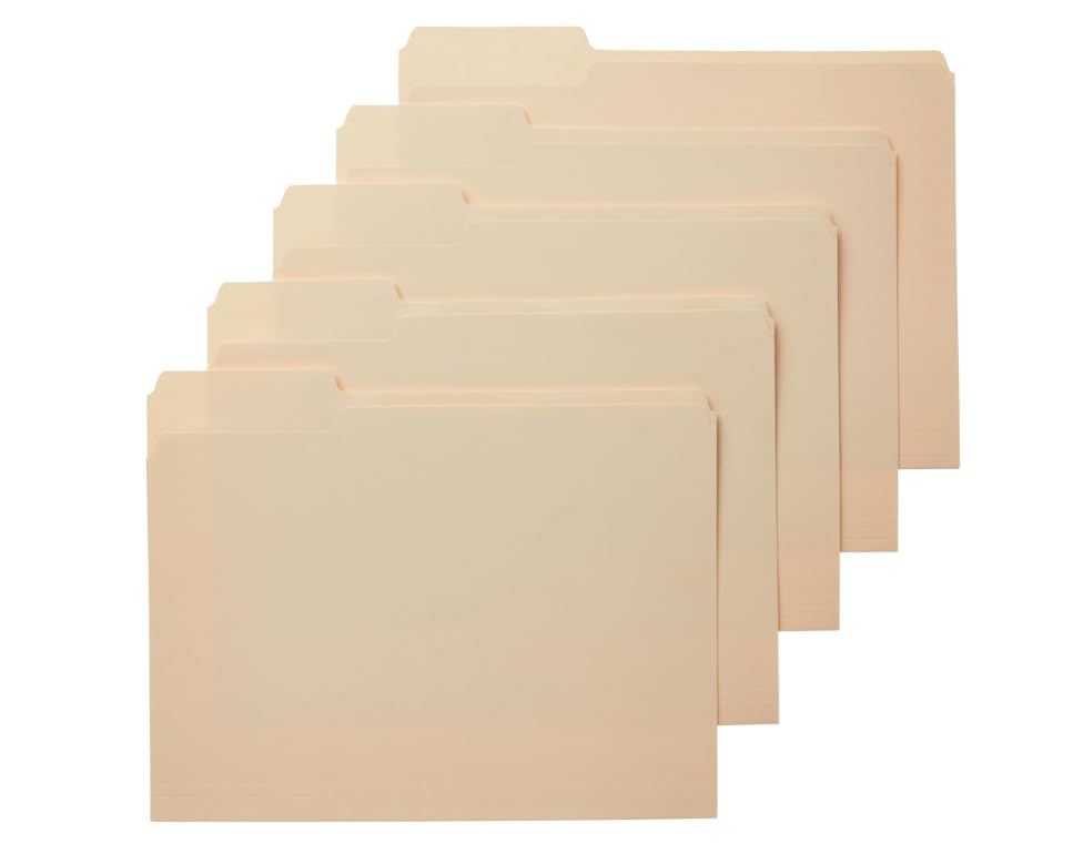 File Folders, Letter Size, 1/3-Cut Tabs in Left, Right, Center Positions, 18 Per, Portable Cordless Handheld 6-in-1 for Home 1