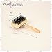 Double-Sided Dog 7 Inch Grooming Brush with Wood Handle, 2-In-1 Pin and Bristle Brush for Pet Hair