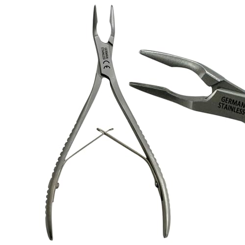 6in (15.24cm) Micro Friedman Roungeur with Slight Angle Jaws 1.3mm, with Leaf-Spring Handle | Pliers Stainless Steel Autoclave-Safe Dental | Veterinary Tools