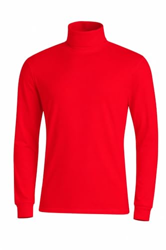 Pull à col roulé en coton anti-irritation léger et chaud pour homme