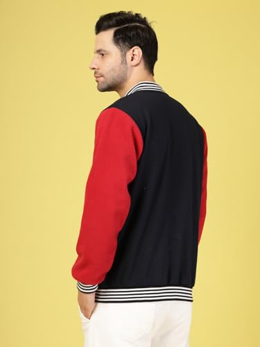 Image of Rigo Varsity Jacket for Men | Streetwear Varsity Jacket | Puff Print Varsity Jacket | Oversized Varsity Jacket for Men