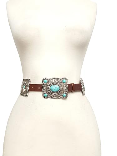 Western-Inspired Concho Belt w. stones2