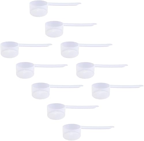 Miniatura 55 de Cuchara medidora de plástico, (35 cc 2.5 cucharadas 1.25 fl oz. 1.2 fl oz) Cucharas de mango largo para polvos, gránulos, café, alimentos