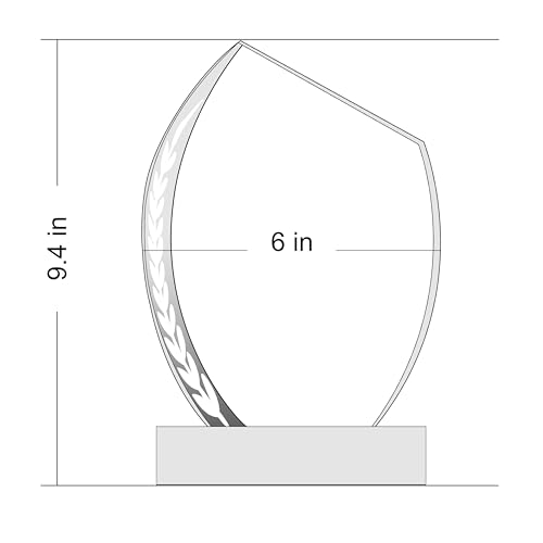 Personalized 9.5” Glass Plaque, Engraved with Names, Appreciation Messages and Company Logo, Completely Customized Gift Plaque, Award Trophy for Retirement Employee, Manager, Boss.