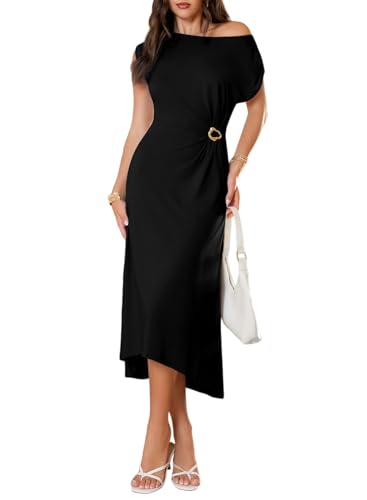 Dokotoo Cocktail Dresses for Women Sexy Crewneck Sleeveless Elegant Wedding