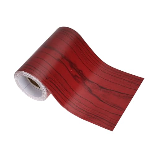 Image of PATIKIL Wood Grain Repair Tape 4.7in x33ft, Self Adhesive Realistic Textured Repair Tape Patch for Floor Door Table Cabinets Desk, Red Wood