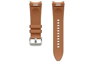 Samsung Hybrid Eco-Leather Band (S/M) ET-SHR95 für die Galaxy Watch6, Uhrenarmband, Original Armband, Lederimitat, Fluorkautschuk, klassischer Stil, sportlich, elegant, angenehmer Sitz, Camel