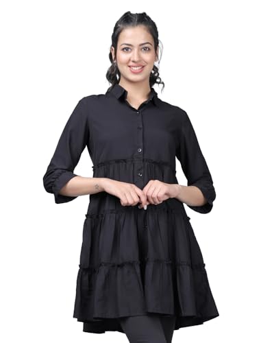 Image of Noble Monk Women's Slim Fit Full Sleeve Dress | One Piece Dress for Women
