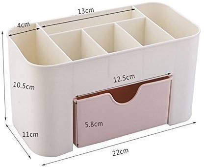 Image of Mechdel Makeup Desk Organizer With Drawers, Bathroom Countertop Organizer for Cosmetics, Vanity Holder for Lipstick, Brushes, Lotions, Eyeshadow, Nail Polish and Jewelry (Makeup Desk Organizer -SMALL)