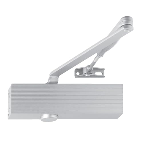 Image of Hettich HSA 15 Door Closer EN 2 /3 /4 /5 | for 850-1250mm Door Width & 40-100kg Weight | Optional Hold Open | Tested 200,000 Cycles | Adjustable Closing & Latching Speed | Silver Finish