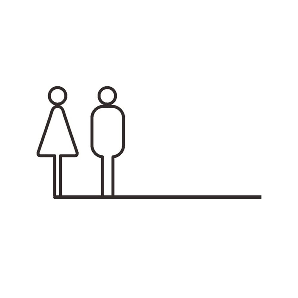 GTHTUHFD Washroom Signage, Side Mounted Side Hanging Door Sign Metal Aluminium Magnesium Alloy Indoor Guide Signage Hotel Shopping Mall Public Toilet Wc Sign Design 32X16Cm/ 12.6 ZHUOm8514