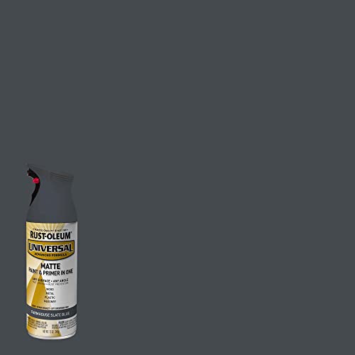 Image of Rust-Oleum 376723 Universal All Surface Spray Paint, 12 oz, Matte Farmhouse Slate Blue