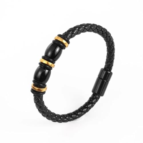 Tissage cuir et perles : finis les bijoux fragiles avec ce bracelet homme robuste