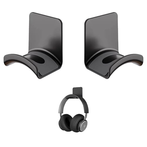 2 Stück Kopfhörer Halter Klebeband - Premium Kopfhörer Haken Wandhalterung mit Starkem Klebeband, Universeller Ohrhörer Aufhänger für Schreibtisch, Wand, Monitor, Gaming...