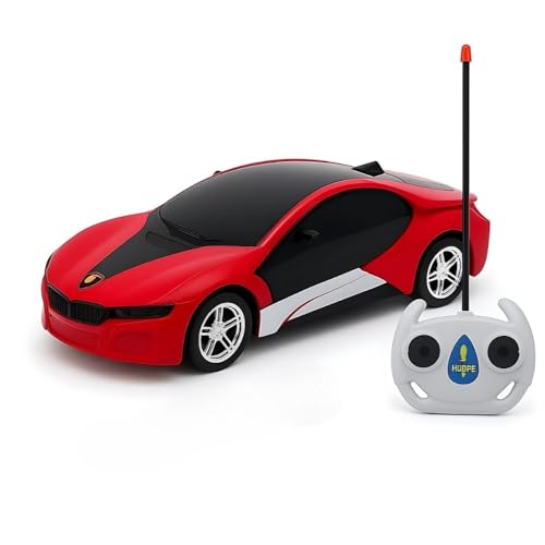 Image of K D Remote Control Car Toy with Lightning, Music Effects, Universal Wheel (Red)